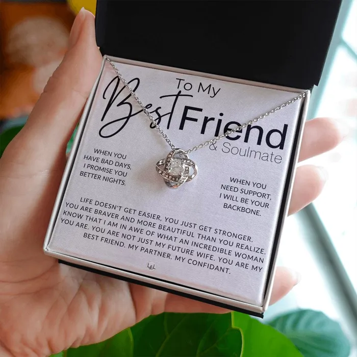 My Best Friend My Soulmate Thoughtful and Romantic Gift for Her Soulmate Necklace Christmas Valentines Birthday or Anniversary Gifts ShineOn Fulfillment Necklaces