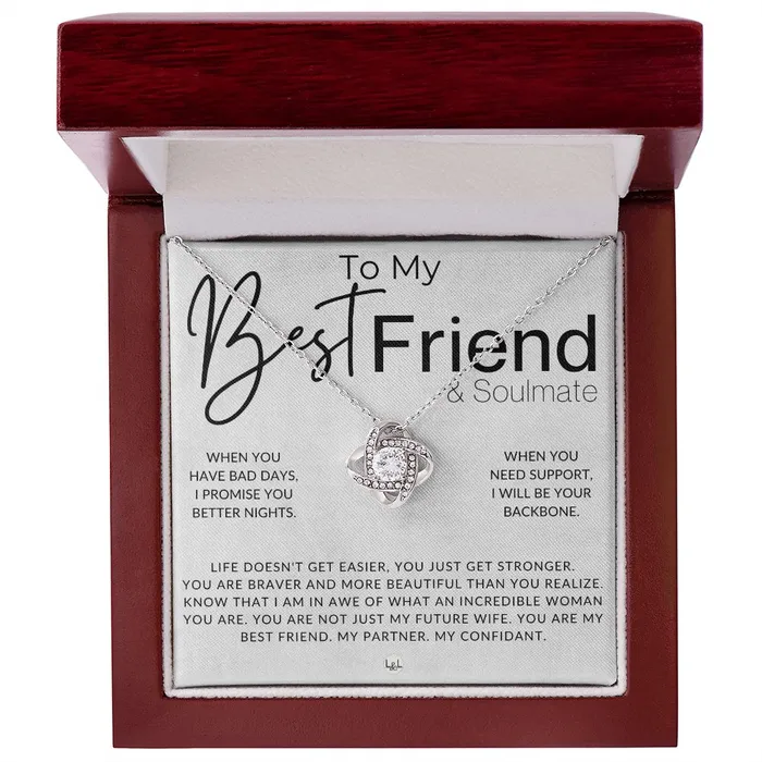 My Best Friend My Soulmate Thoughtful and Romantic Gift for Her Soulmate Necklace Christmas Valentines Birthday or Anniversary Gifts ShineOn Fulfillment Necklaces
