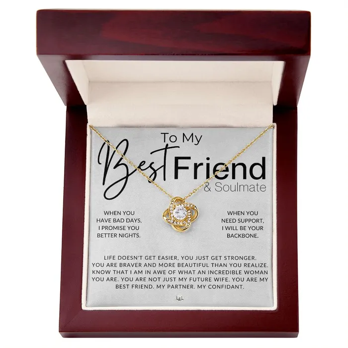 My Best Friend My Soulmate Thoughtful and Romantic Gift for Her Soulmate Necklace Christmas Valentines Birthday or Anniversary Gifts ShineOn Fulfillment Necklaces