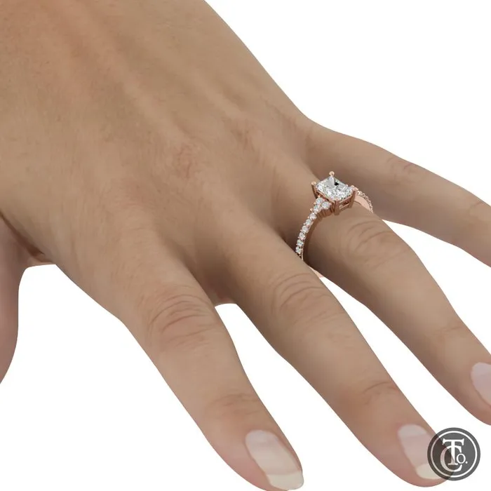 Radiant MultiStone SemiMount Engagement Ring Thollot Co Rings Radiant MultiStone SemiMount Engagement Ring Thollot Co Rings