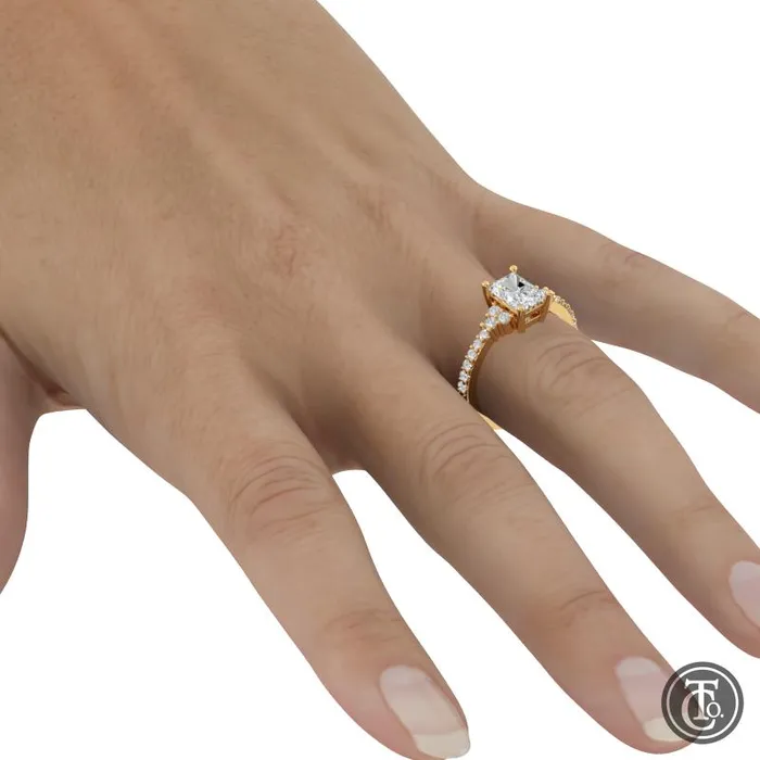 Radiant MultiStone SemiMount Engagement Ring Thollot Co Rings Radiant MultiStone SemiMount Engagement Ring Thollot Co Rings