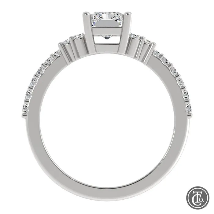 Radiant MultiStone SemiMount Engagement Ring Thollot Co Rings Radiant MultiStone SemiMount Engagement Ring Thollot Co Rings