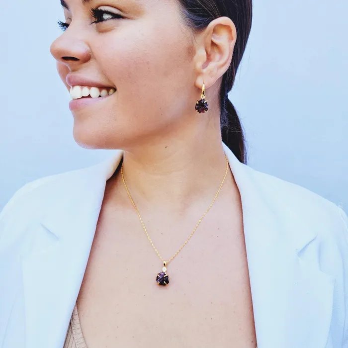 Raw Garnet Drop Earrings Uniquelan Jewelry Earrings Raw Garnet Drop Earrings Uniquelan Jewelry Earrings