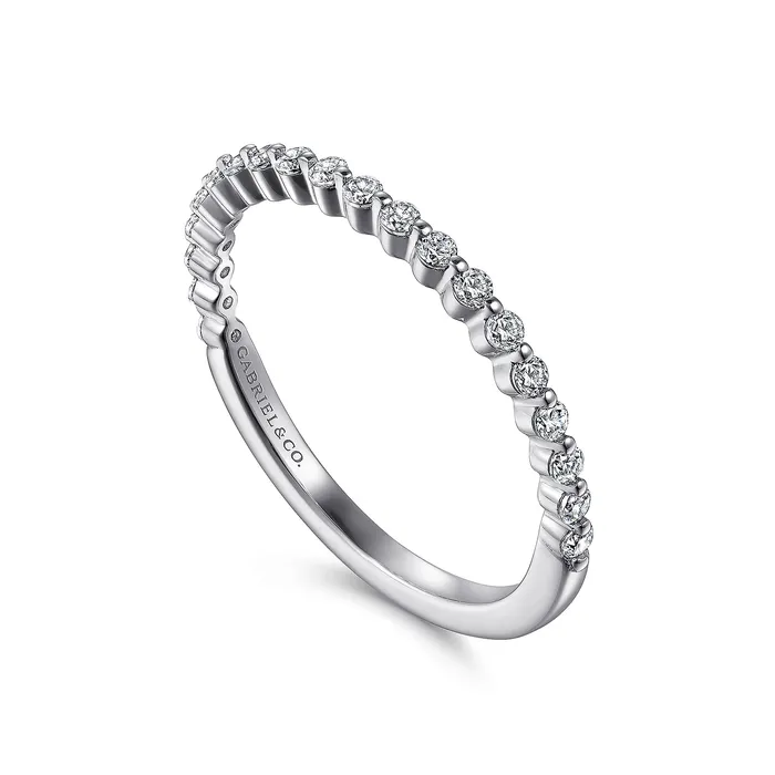 Rings GABRIEL CO Gabriel 14K White Gold 025ctw Diamond Wedding Band Rings GABRIEL CO Gabriel 14K White Gold 025ctw Diamond Wedding Band