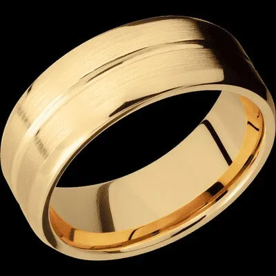 Rings LASHBROOK Lashbrook 14K Yellow Gold 8mm Flat Wedding Band