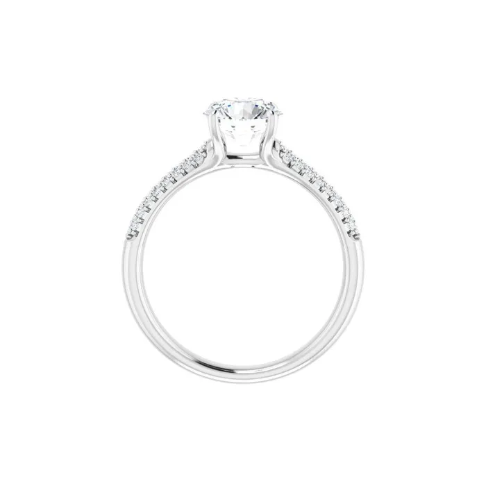 Rings STULLER 14K White Gold 20ctw Pave Style Diamond SemiMount Engagement Ring Rings STULLER 14K White Gold 20ctw Pave Style Diamond SemiMount Engagement Ring
