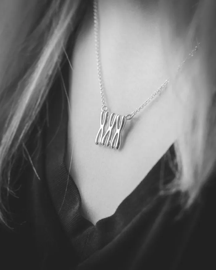 sciencejewelry1824 Necklaces trisomy 21 Down syndrome necklace silver