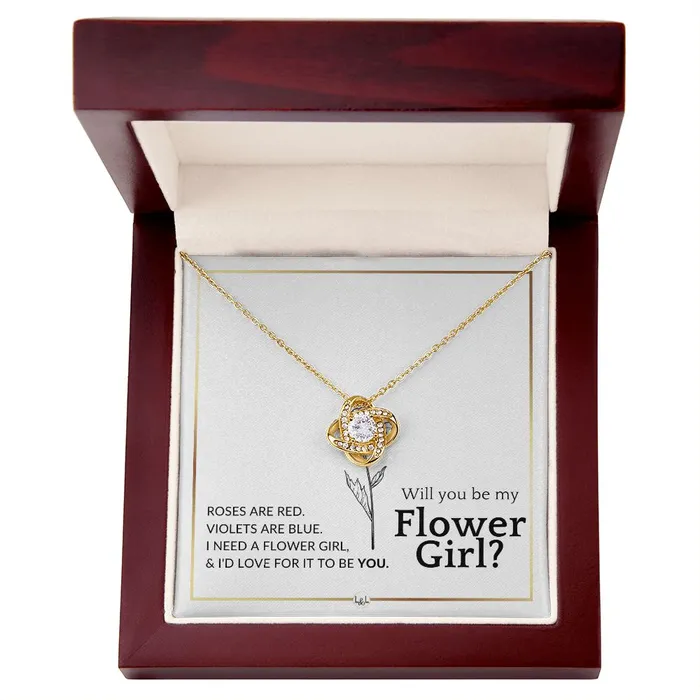 ShineOn Fulfillment Earrings Flower Girl Proposal Will You Be My Flower Girl Elegant White and Gold Wedding Theme