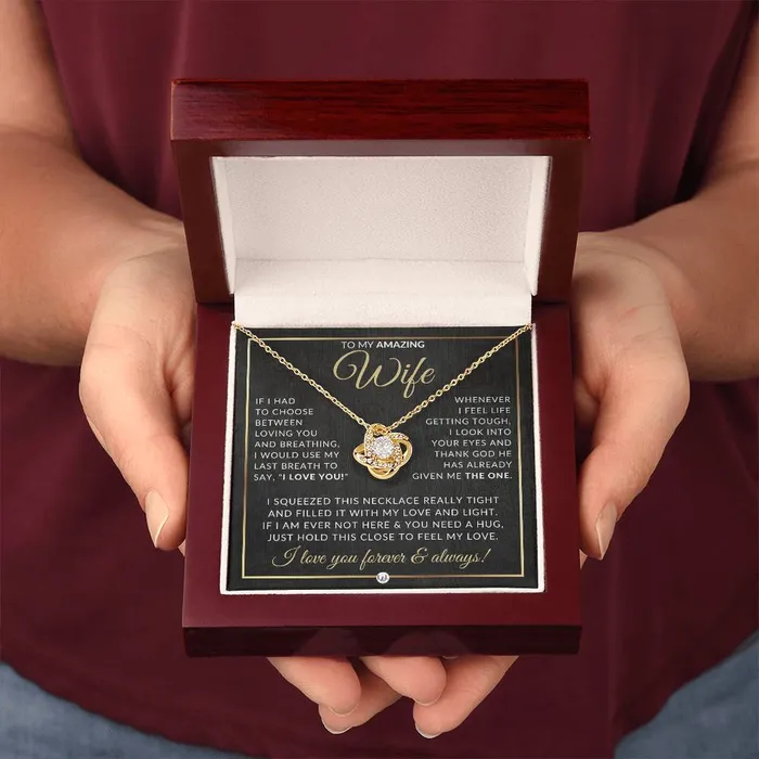 ShineOn Fulfillment Necklaces Romantic Gift For Wife Beautiful Womens Pendant Necklace For Your Wife Heartfelt Message For Her Sentimental Christmas gift