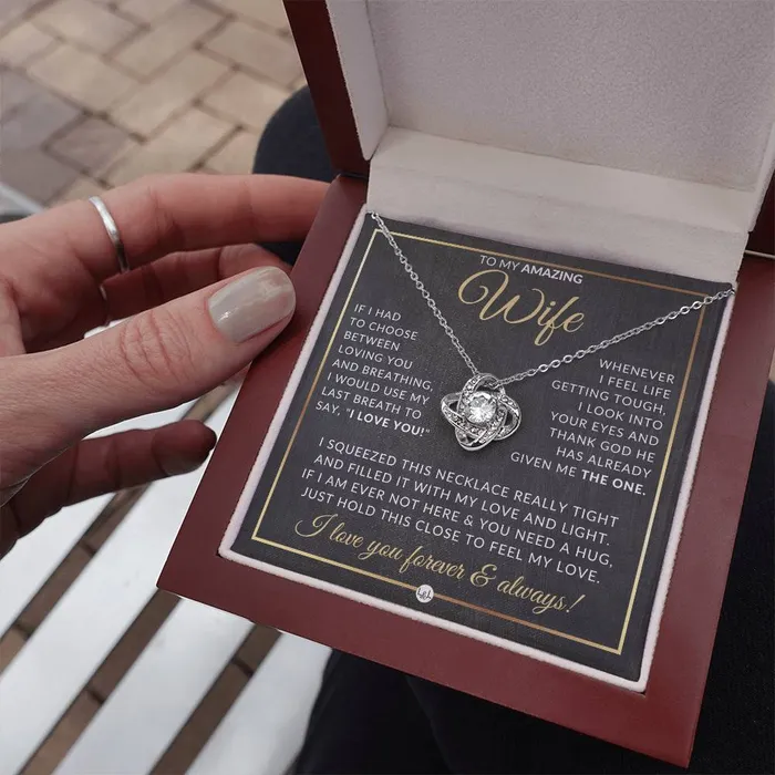 ShineOn Fulfillment Necklaces Romantic Gift For Wife Beautiful Womens Pendant Necklace For Your Wife Heartfelt Message For Her Sentimental Christmas gift