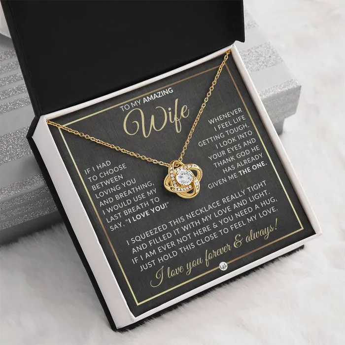 ShineOn Fulfillment Necklaces Romantic Gift For Wife Beautiful Womens Pendant Necklace For Your Wife Heartfelt Message For Her Sentimental Christmas gift