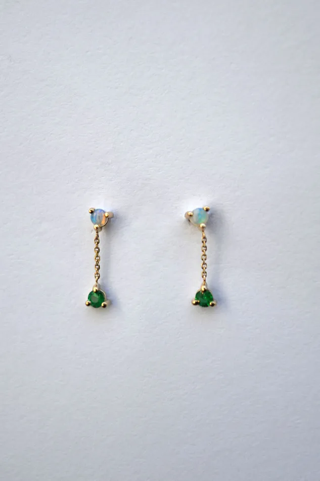 Small TwoStep Chain Earring Wwake Earrings