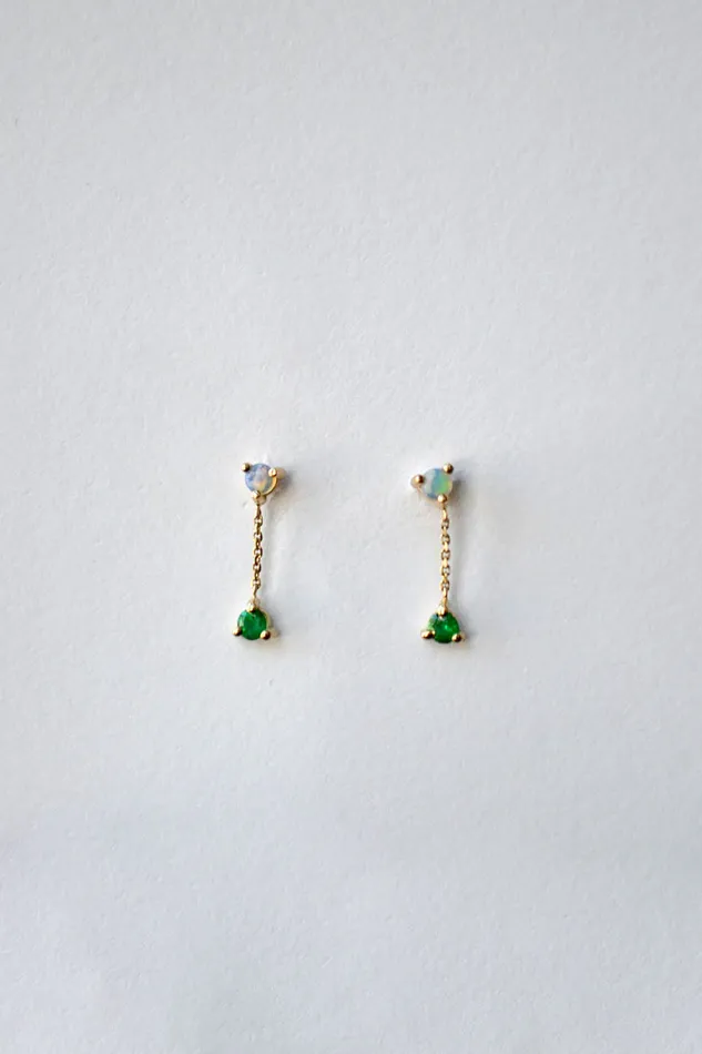 Small TwoStep Chain Earring Wwake Earrings