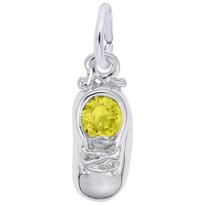 Sterling Silver Baby ShoeNovember REMBRANDT CHARMS Rings