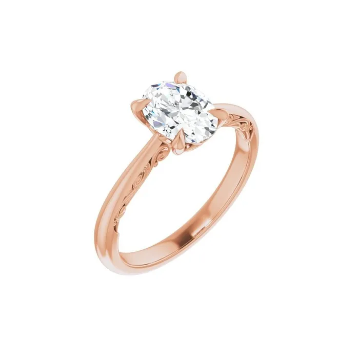 STULLER Ever Ever 14K Rose Gold 01ctw 4 Prong Style Diamond SemiMount Engagement Ring Rings STULLER Ever Ever 14K Rose Gold 01ctw 4 Prong Style Diamond SemiMount Engagement Ring Rings