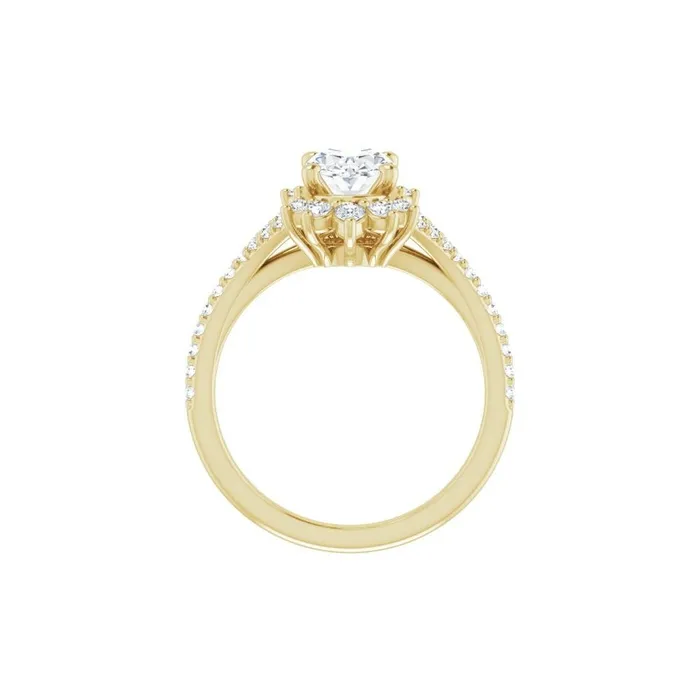 STULLER Rings Ever Ever 14K Yellow Gold 8x6 centerctw 4 Prong Style Diamond SemiMount Engagement Ring STULLER Rings Ever Ever 14K Yellow Gold 8x6 centerctw 4 Prong Style Diamond SemiMount Engagement Ring