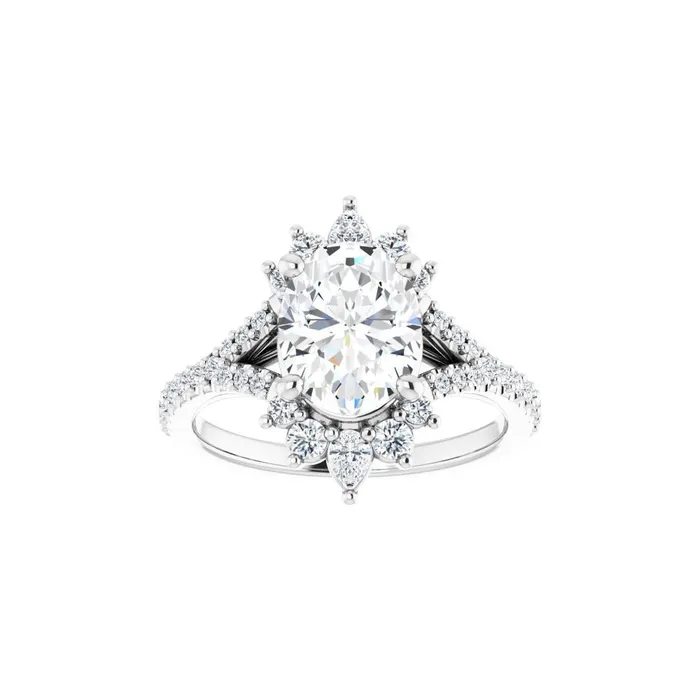 STULLER Rings Ever Ever 14K Yellow Gold 8x6 centerctw 4 Prong Style Diamond SemiMount Engagement Ring STULLER Rings Ever Ever 14K Yellow Gold 8x6 centerctw 4 Prong Style Diamond SemiMount Engagement Ring