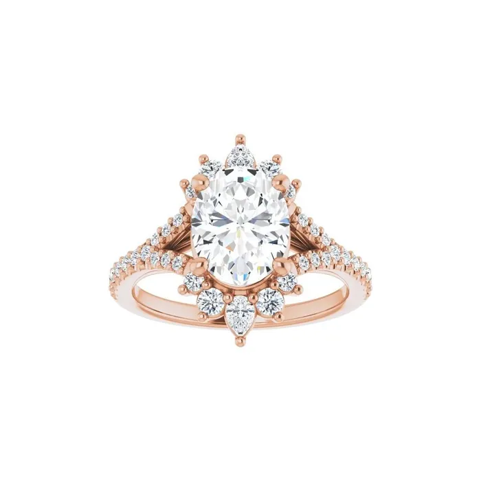 STULLER Rings Ever Ever 14K Yellow Gold 8x6 centerctw 4 Prong Style Diamond SemiMount Engagement Ring STULLER Rings Ever Ever 14K Yellow Gold 8x6 centerctw 4 Prong Style Diamond SemiMount Engagement Ring