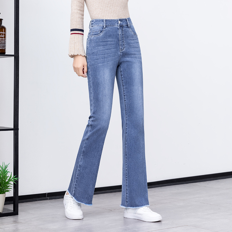 Damen Hosen | Jeans Mit Angesagtem Fransensaum EN Bekleidung Damen