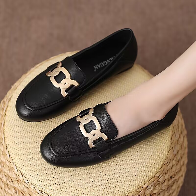 Damen Slipper & Schnürschuhe | Loafer Mit Trendiger Zierkette EN Schuhe Damen