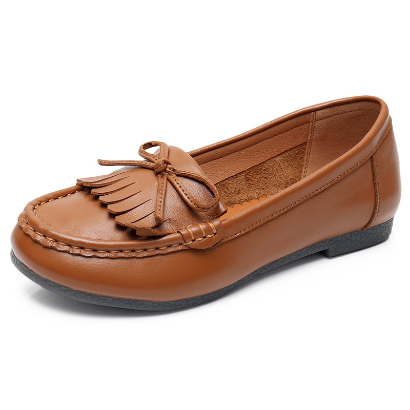 Damen Slipper & Schnürschuhe | Mokassin-Slipper Aus Chevreau-Nappaleder Mit Zierlasche EN Schuhe Damen