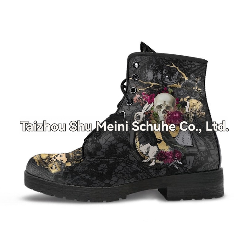 Damen Stiefel & Stiefeletten | Schnür-Stiefelette Mit Leo-Print EN Schuhe Damen