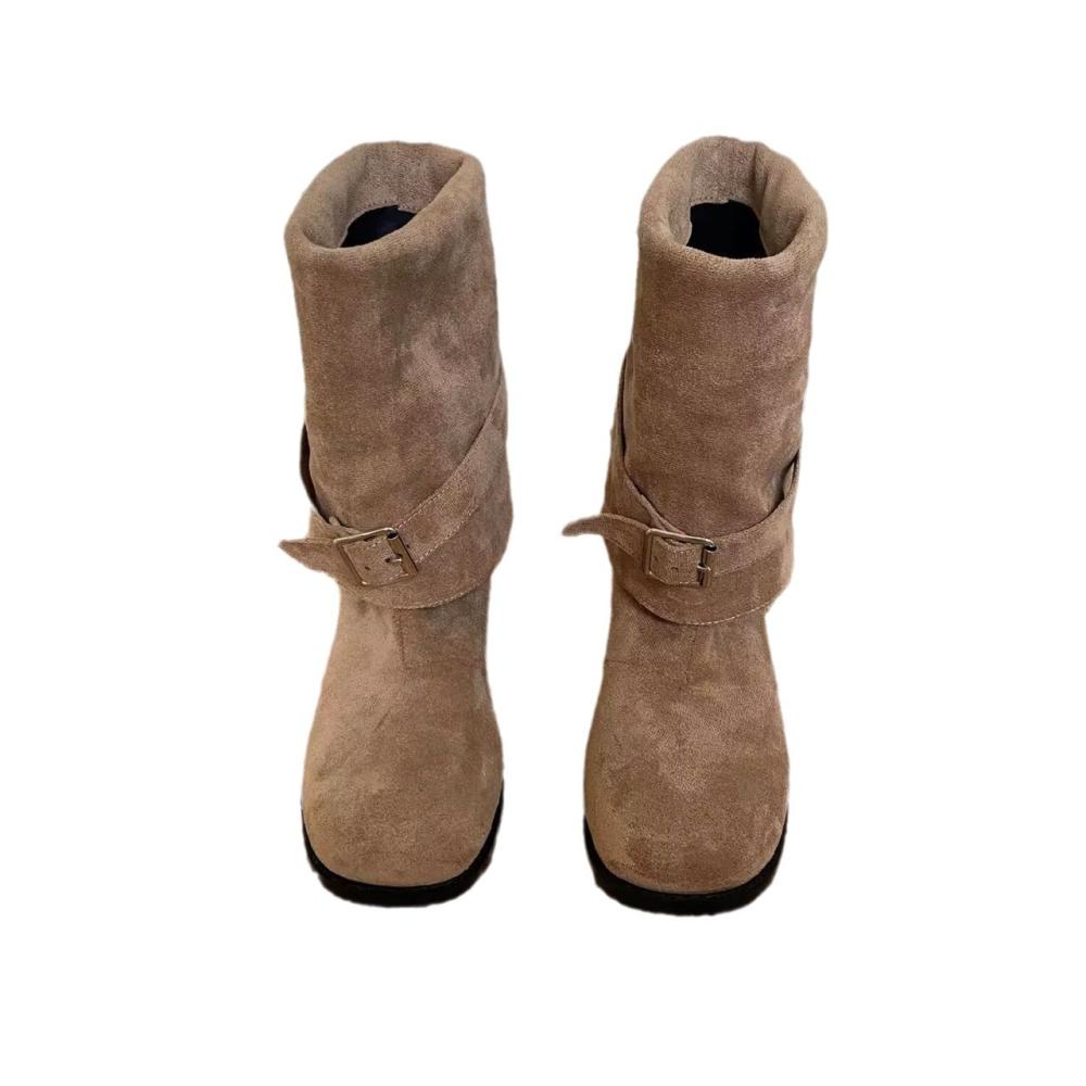 Damen Stiefel & Stiefeletten | Stiefelette Mit Flotter Raffung Und Zier-Schließe EN Schuhe Damen